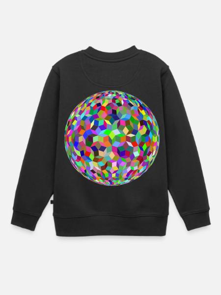 Discokugel - Kinder Premium Organic Sweatshirt - Schwarz