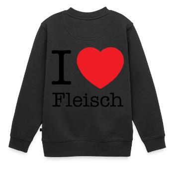 Fleisch - Kinder Premium Organic Sweatshirt - Schwarz - Hinten - AI Model Kid Female (0cm)