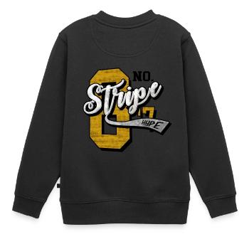 Stripe Hype - Kinder Premium Organic Sweatshirt - Schwarz - Hinten - AI Model Kid Female (0cm)