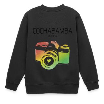 Bolivien, Cochabamba - Kinder Premium Organic Sweatshirt - Schwarz - Hinten - AI Model Kid Female (0cm)