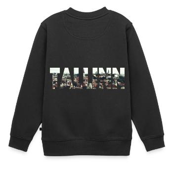 Ville Vieille Ville Tallinn Estonie Ville Photoart - Sweat Premium enfant bio - noir - Dos - AI Model Kid Female (0cm)