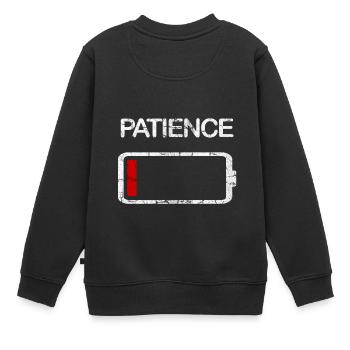 Akku leer Patience brushed - Kinder Premium Organic Sweatshirt - Schwarz - Hinten - AI Model Kid Female (0cm)