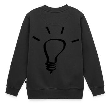 Ampoule idée cadeau - Sweat Premium enfant bio - noir - Dos - AI Model Kid Female (0cm)