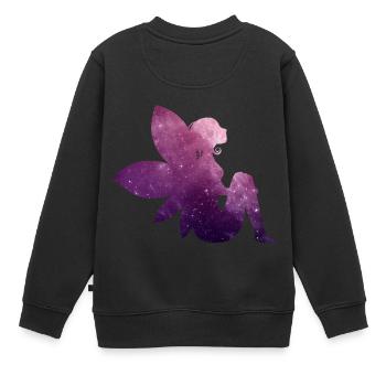 Fee - Kinder Premium Organic Sweatshirt - Schwarz - Hinten - AI Model Kid Female (0cm)