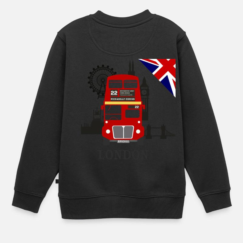 Angleterre, Londres, sightseeing, - Sweat Premium enfant bio - noir