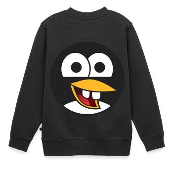 manchot - Sweat Premium enfant bio - noir - Dos - AI Model Kid Female (0cm)