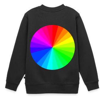 la roue de couleur - Sweat Premium enfant bio - noir - Dos - AI Model Kid Female (0cm)