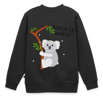 Koala - Kinder Premium Organic Sweatshirt - Schwarz - Hinten - AI Model Kid Female (0cm)