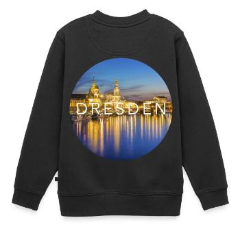 Dresde - Sweat Premium enfant bio - noir - Dos - AI Model Kid Female (0cm)