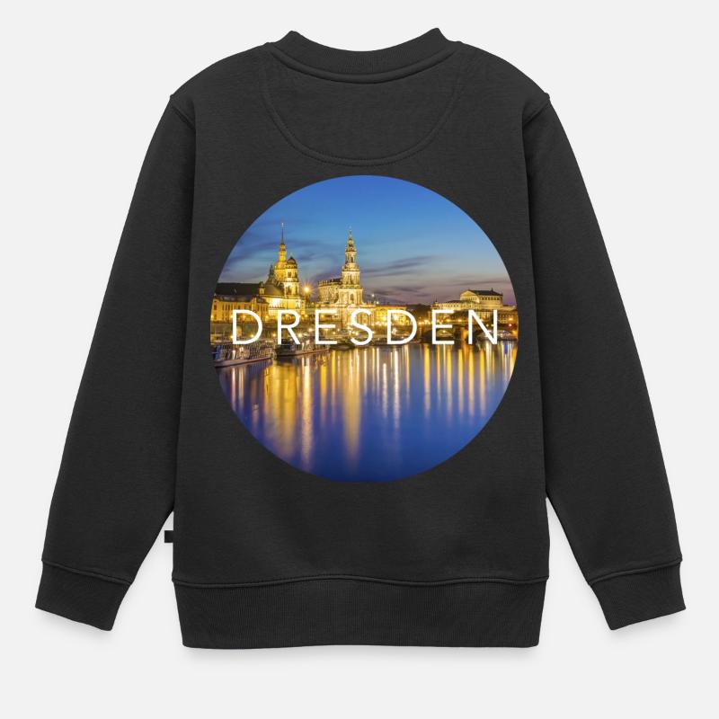 Dresden - Kinder Premium Organic Sweatshirt - Schwarz