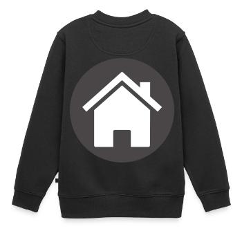 building house homes architektur haus gebaeude206 - Kinder Premium Organic Sweatshirt - Schwarz - Hinten - AI Model Kid Female (0cm)