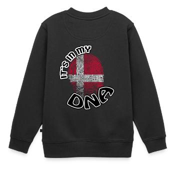 Geschenk Its in my dna dns roots Daenemark - Kinder Premium Organic Sweatshirt - Schwarz - Hinten - AI Model Kid Female (0cm)