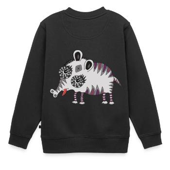 petit monstre - Sweat Premium enfant bio - noir - Dos - AI Model Kid Female (0cm)