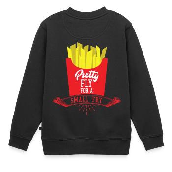 Français Pretty Fly - Sweat Premium enfant bio - noir - Dos - AI Model Kid Female (0cm)