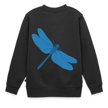 Libellule - libellule - Sweat Premium enfant bio - noir - Dos - AI Model Kid Female (0cm)