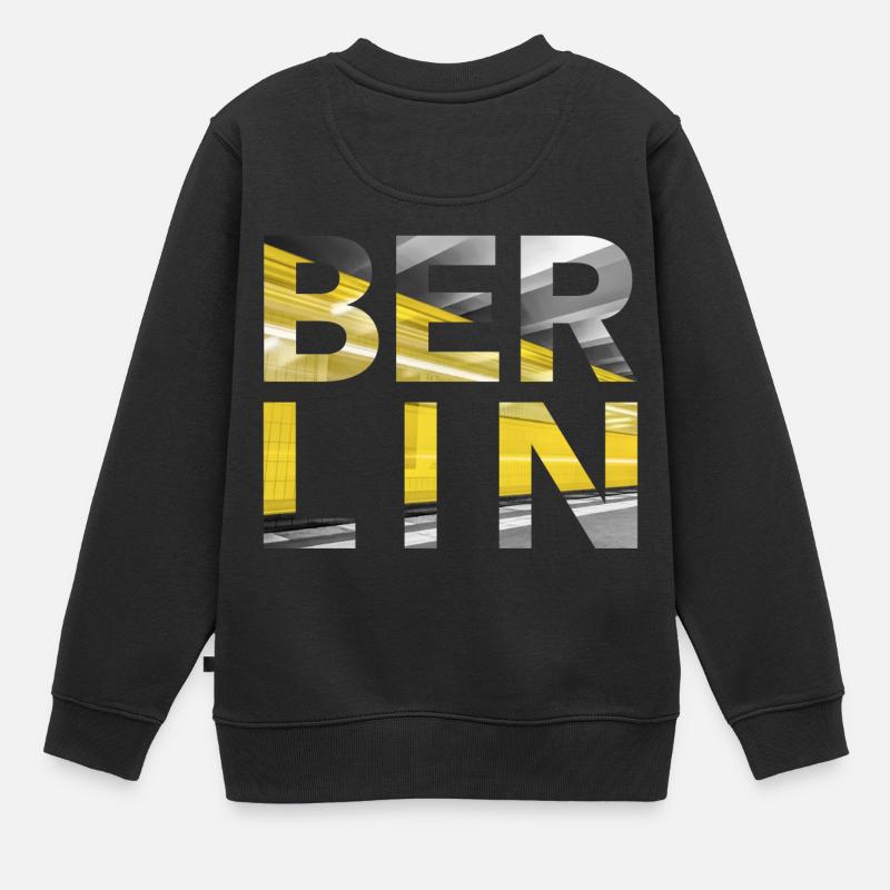 Berlin U Bahn - Kinder Premium Organic Sweatshirt - Schwarz