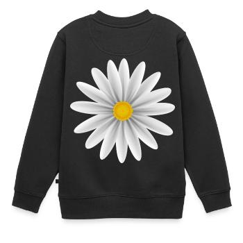 Daisy blanc vers le bas - Sweat Premium enfant bio - noir - Dos - AI Model Kid Female (0cm)