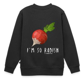 Ölrettich Hobbykoch Gastronomie Humor Geschenk - Kinder Premium Organic Sweatshirt - Schwarz - Hinten - AI Model Kid Female (0cm)