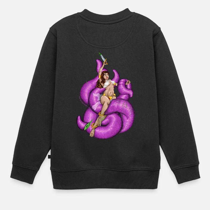 Tentacules! - Sweat Premium enfant bio - noir