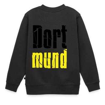 Dortmund - Kinder Premium Organic Sweatshirt - Schwarz - Hinten - AI Model Kid Female (0cm)