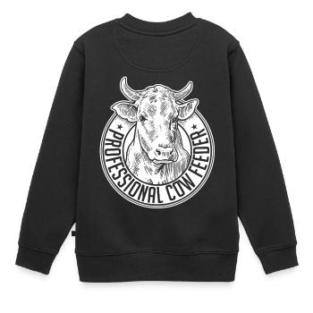 chargeur de vache professionnelle - Sweat Premium enfant bio - noir - Dos - AI Model Kid Female (0cm)
