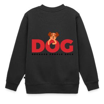 Toutous chemise animal - Sweat Premium enfant bio - noir - Dos - AI Model Kid Female (0cm)
