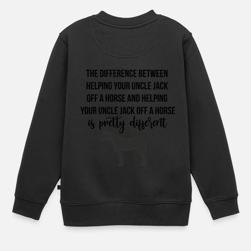 Branler un cheval - Sweat Premium enfant bio - noir