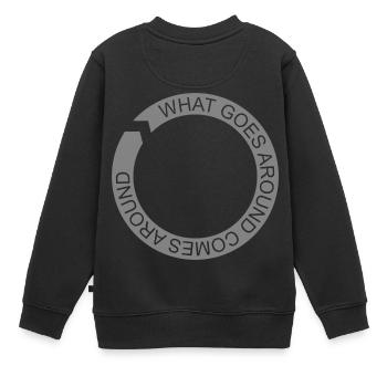 AUTOUR DE QUOI GOES - Sweat Premium enfant bio - noir - Dos - AI Model Kid Female (0cm)