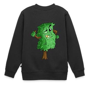 arbre - Sweat Premium enfant bio - noir - Dos - AI Model Kid Female (0cm)