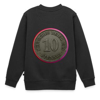 Sondeln - 10 Reichspfennig 1910 Kaiserreich - Kinder Premium Organic Sweatshirt - Schwarz - Hinten - AI Model Kid Female (0cm)