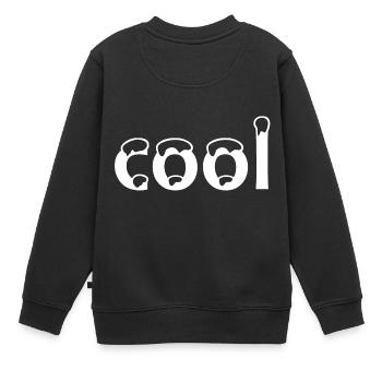 cool - Kinder Premium Organic Sweatshirt - Schwarz - Hinten - AI Model Kid Female (0cm)