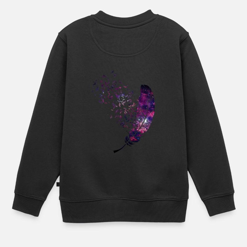 léger comme une plume - Sweat Premium enfant bio - noir