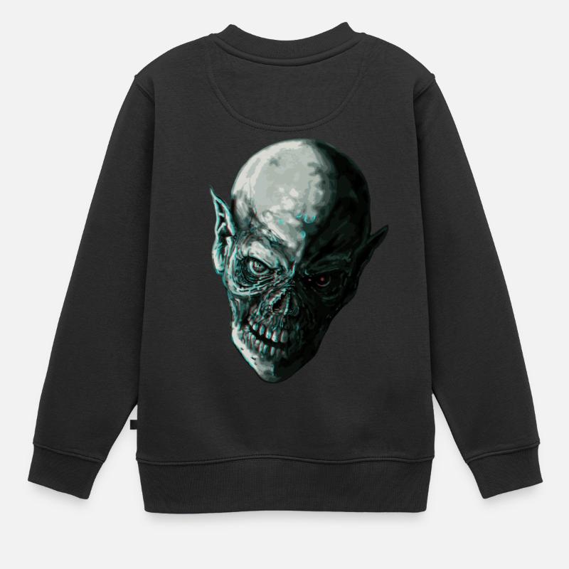 ICY SKULL - Kinder Premium Organic Sweatshirt - Schwarz