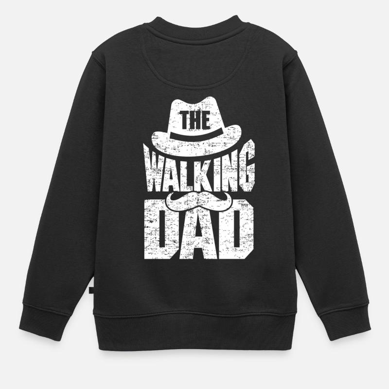 Le papa marche - Sweat Premium enfant bio - noir