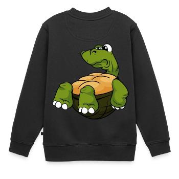 Tortue tortue - Sweat Premium enfant bio - noir - Dos - AI Model Kid Female (0cm)