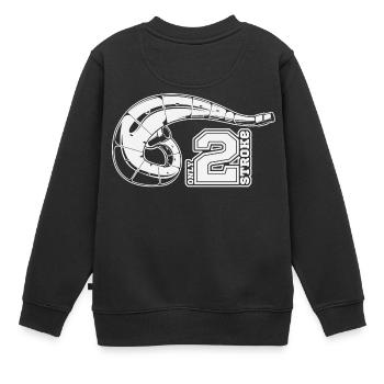 2T tuyau - Sweat Premium enfant bio - noir - Dos - AI Model Kid Female (0cm)