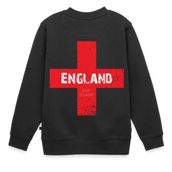 England ist mein Land - Kinder Premium Organic Sweatshirt - Schwarz - Hinten - AI Model Kid Female (0cm)