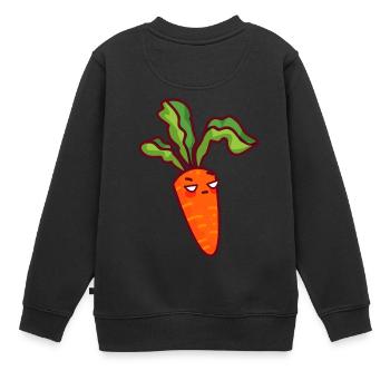 carotte - Sweat Premium enfant bio - noir - Dos - AI Model Kid Female (0cm)
