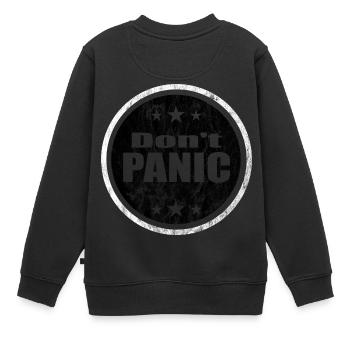 Don't panic - Kinder Premium Organic Sweatshirt - Schwarz - Hinten - AI Model Kid Female (0cm)