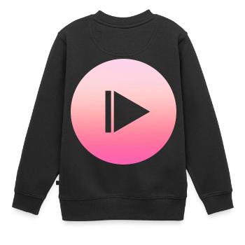 Design rose simple et simple - Sweat Premium enfant bio - noir - Dos - AI Model Kid Female (0cm)