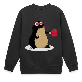 Visionary - Visionär - Kinder Premium Organic Sweatshirt - Schwarz - Hinten - AI Model Kid Female (0cm)