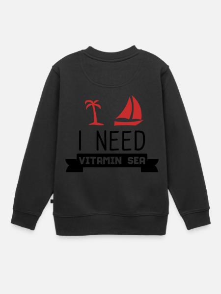 URLAUB - Kinder Premium Organic Sweatshirt - Schwarz