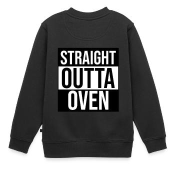 Bäcker Ofen backen Beruf Geschenk idee Gebäck - Kinder Premium Organic Sweatshirt - Schwarz - Hinten - AI Model Kid Female (0cm)