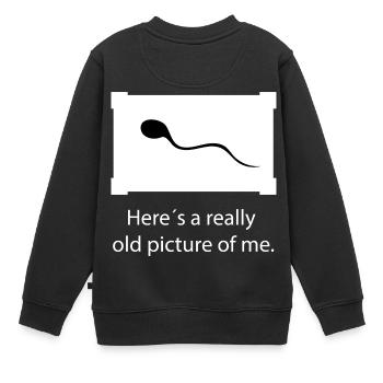 Old Picture of me - Kinder Premium Organic Sweatshirt - Schwarz - Hinten - AI Model Kid Female (0cm)