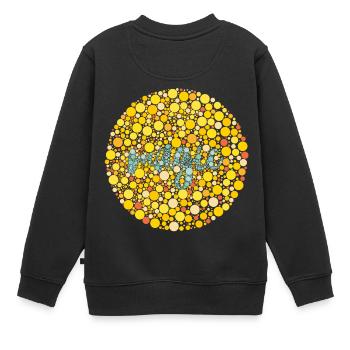 Magic Sehtest - Kinder Premium Organic Sweatshirt - Schwarz - Hinten - AI Model Kid Female (0cm)
