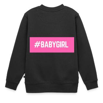 #BABYGIRL - Sweat Premium enfant bio - noir - Dos - AI Model Kid Female (0cm)