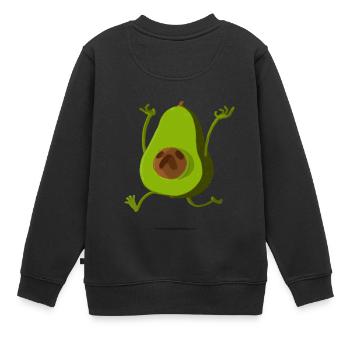 Avocat en cours d'exécution - Sweat Premium enfant bio - noir - Dos - AI Model Kid Female (0cm)