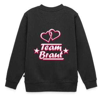 Team Braut - Kinder Premium Organic Sweatshirt - Schwarz - Hinten - AI Model Kid Female (0cm)