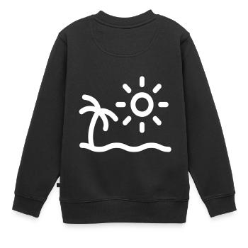 Reif für Insel Urlaub Reise verreisen - Kinder Premium Organic Sweatshirt - Schwarz - Hinten - AI Model Kid Female (0cm)