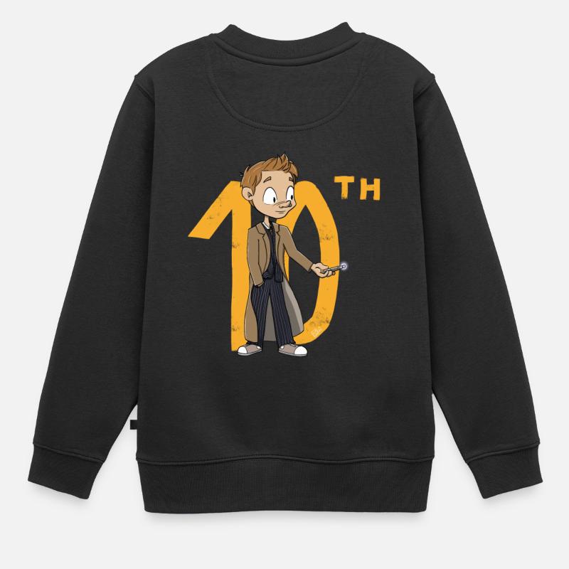 Le 10e Docteur, version chibi - Sweat Premium enfant bio - noir